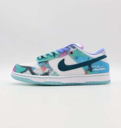 Hf6061-400 Futura Nike Sb Dunk Low White And Geode Teal