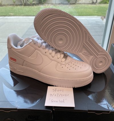 Supreme Nike Air Force 1 Low White Size 10 5 Box Logo