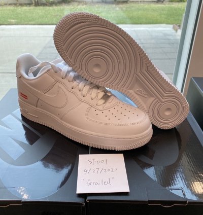 Supreme Nike Air Force 1 Low White Size 10 5 Box Logo