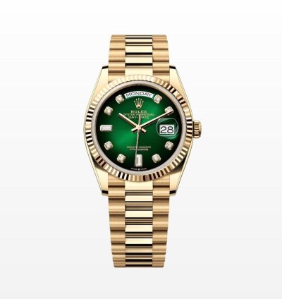 Rolex Day-date 36 Ombre Green Diamond Dial