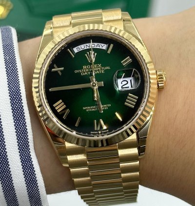Rolex Day-date 36 Ombre Green Roman