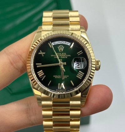 Rolex Day-date 36 Ombre Green Roman