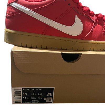 Nike Sb Dunk Low University Red Size Eu 44-us 10