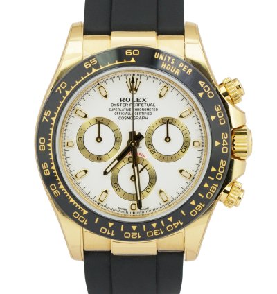 Rolex Daytona 2021 New Papers Rolex Daytona 18k Gold White Oysterflex 116518 Watch Box