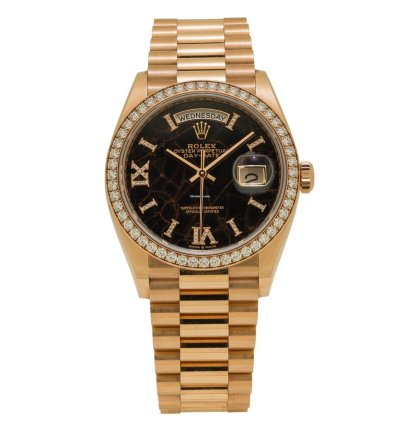 Rolex Day-date 36 Or Rose Et Diamants