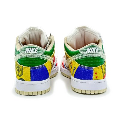 Da6125-900 Nike Dunk Low City Market Red White Beige Multi Green Yellow