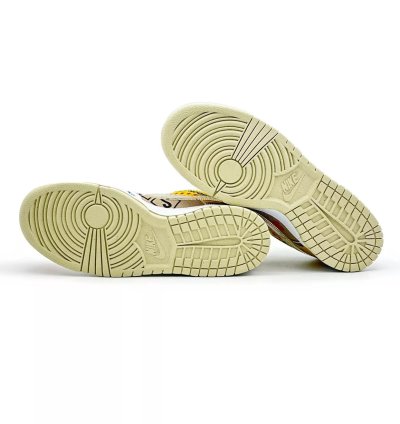 Da6125-900 Nike Dunk Low City Market Red White Beige Multi Green Yellow