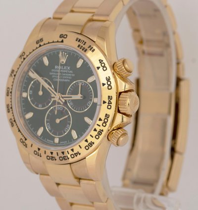 Rolex Daytona 2021 New Papers Rolex Daytona Cosmograph Green 40mm 18k Yellow Watch 116508 Box