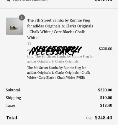 Adidas Clarks 8th Street Samba Chalk White Core Black