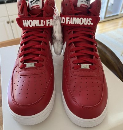 Supreme Nike Air Force One High World Famous