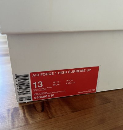 Supreme Nike Air Force One High World Famous