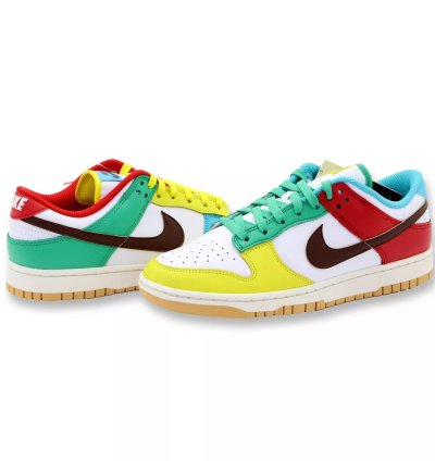 Dh0952-100 Nike Dunk Low Se Free 99 White Light Chocolate Roma Green