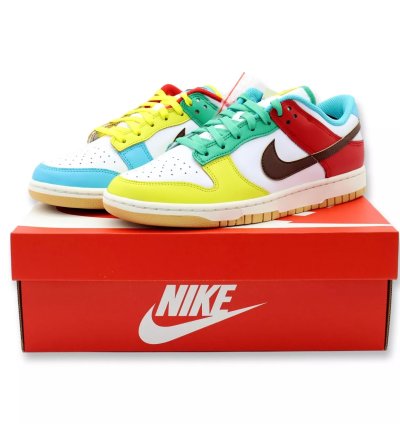Dh0952-100 Nike Dunk Low Se Free 99 White Light Chocolate Roma Green