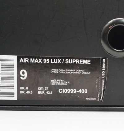 Supreme Nike Air Max 95 Lux Sneakers Made In Italy