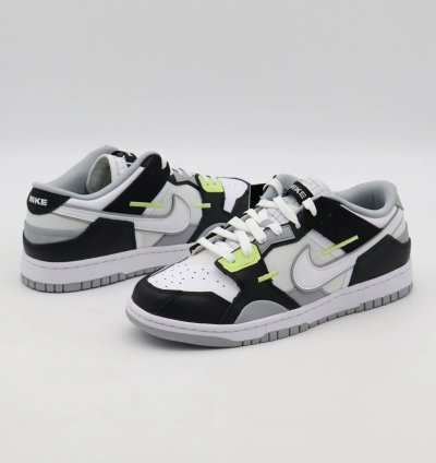 Dc9723-001 Nike Dunk Low Scrap Wolf Gray Light Lemon Twist Black White Grey