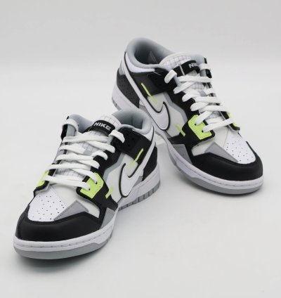 Dc9723-001 Nike Dunk Low Scrap Wolf Gray Light Lemon Twist Black White Grey