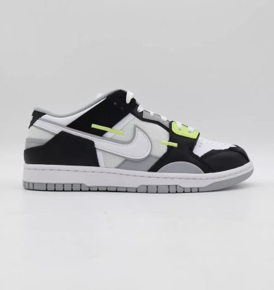 Dc9723-001 Nike Dunk Low Scrap Wolf Gray Light Lemon Twist Black White Grey