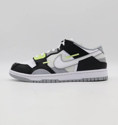 Dc9723-001 Nike Dunk Low Scrap Wolf Gray Light Lemon Twist Black White Grey