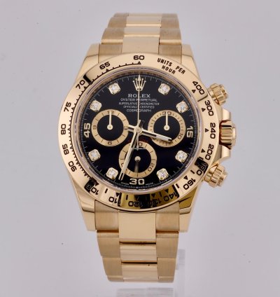 Rolex Daytona 2022 Daytona Yellow Gold Diamond Dial 116508 Unworn