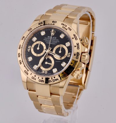 Rolex Daytona 2022 Daytona Yellow Gold Diamond Dial 116508 Unworn