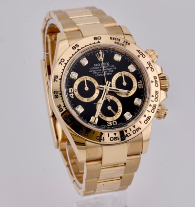 Rolex Daytona 2022 Daytona Yellow Gold Diamond Dial 116508 Unworn