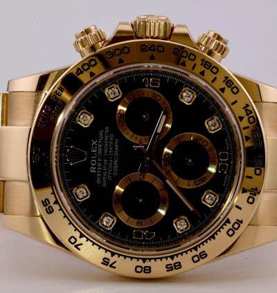 Rolex Daytona 2022 Daytona Yellow Gold Diamond Dial 116508 Unworn
