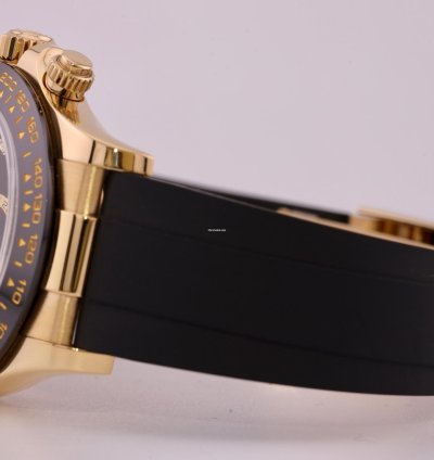 Rolex Daytona 2022 Daytona Yellow Gold Oysterflex Black Diamond Dial 126518ln