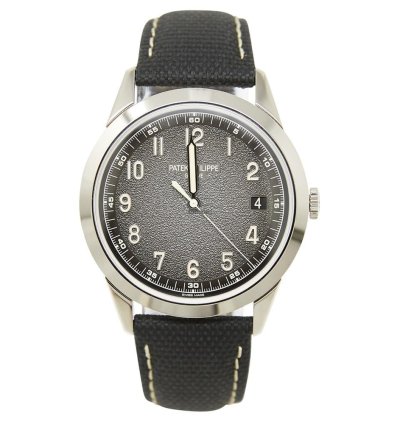 Patek Philippe Calatrava Tiffany Co Calatrava White Gold Gray Dial complete Set 2022 Mint Extra Strap