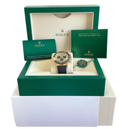 Rolex Daytona 2022 New Papers Rolex Daytona 18k Gold Champagne Oysterflex Yml 116518 Ln Watch