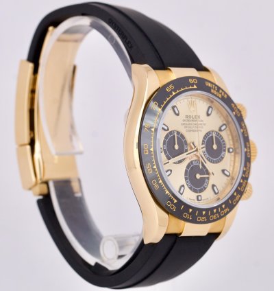 Rolex Daytona 2022 New Papers Rolex Daytona 18k Gold Champagne Oysterflex Yml 116518 Ln Watch
