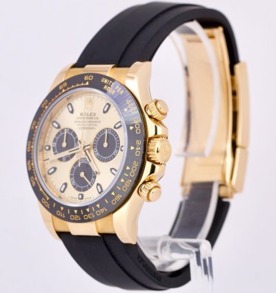Rolex Daytona 2022 New Papers Rolex Daytona 18k Gold Champagne Oysterflex Yml 116518 Ln Watch