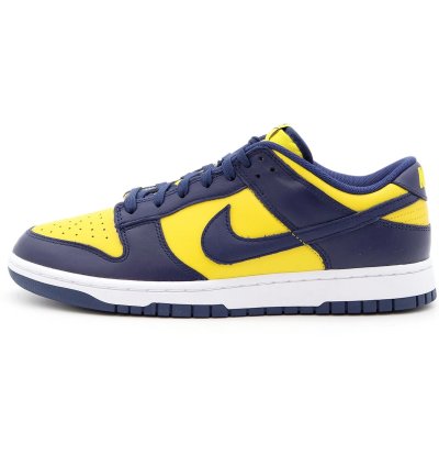 Dd1391-700 Nike Dunk Low Michigan Varsity Maze Midnight Navy White