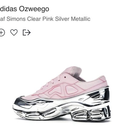 Adidas Ozweego Raf Simons Clear Pink Silver Metallic
