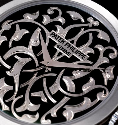 Patek Philippe Calatrava Volutes And Arabesques In Platinum