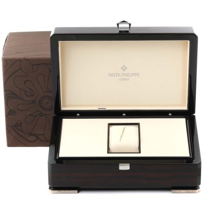 Patek Philippe Calatrava White Gold Blue Dial Diamond Ladies Watch 4978