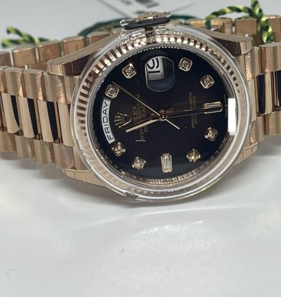 Rolex Day-date 36 President New Chocolate Dial Diamonds