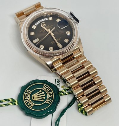 Rolex Day-date 36 President New Chocolate Dial Diamonds