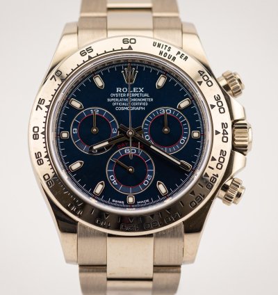 Rolex Daytona 2022 White Gold Daytona Blue Dial 116509 Unworn