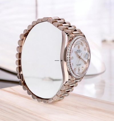 Rolex Day-date 36 President Rose Gold Pearl Dial Diamonds 36 Mm Unworn 2022