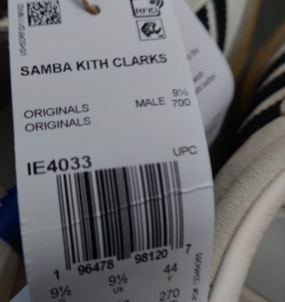 Adidas Ronnie Fieg Clarks 8th Street Samba White Black