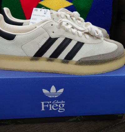 Adidas Ronnie Fieg Clarks 8th Street Samba White Black