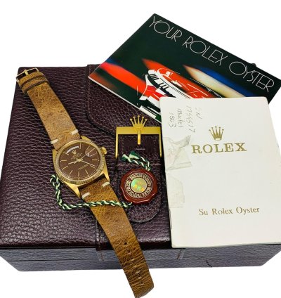 Rolex Day-date 36 President Yellow Gold 1803 Rare Confetti Dial Full Set