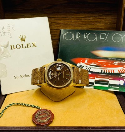 Rolex Day-date 36 President Yellow Gold 1803 Rare Confetti Dial Full Set
