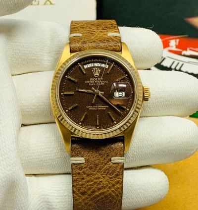 Rolex Day-date 36 President Yellow Gold 1803 Rare Confetti Dial Full Set