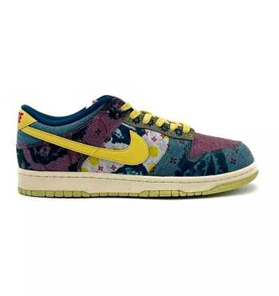 Cz9747-900 Nike Dunk Low Community Garden Midnight Turquoise Cardinal Red Lemon