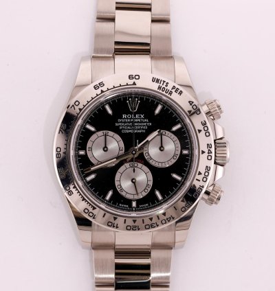 Rolex Daytona 2023 Cosmograph Daytona White Gold Black Dial 126509
