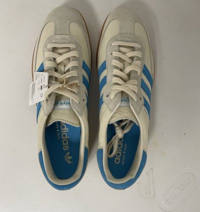 Adidas Samba Og Sporty Rich Cream Blue ie7096 Size 11