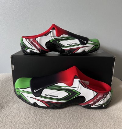 Supreme Nike Clogposite In White Green