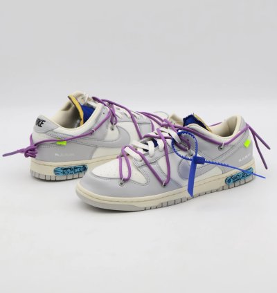 Dm1602-107 Off-white Nike Dunk Low Sail Neutral Gray Lot 48 Of 50