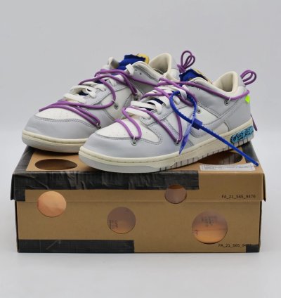 Dm1602-107 Off-white Nike Dunk Low Sail Neutral Gray Lot 48 Of 50